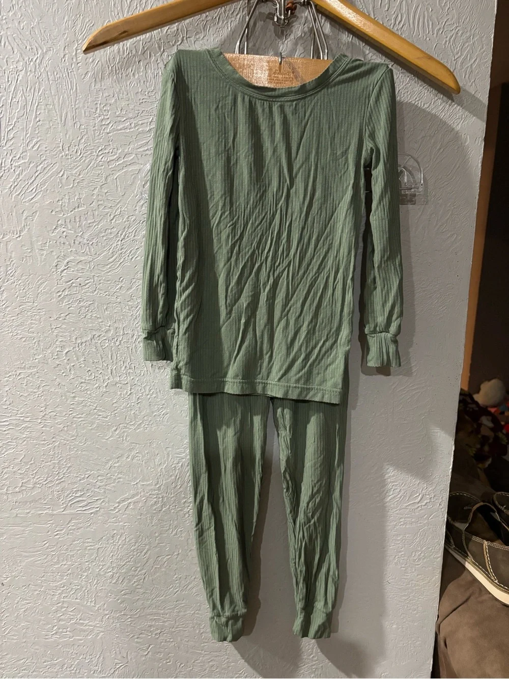 Little Sleepies Bamboo Lightweight Long Sleeve with Pants Pajama Set Green Sz 4T